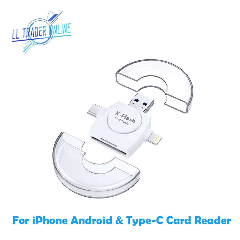USB Mini SD Card Reader адаптер памяти Type C i Flash Drive многокарточный OTG ридер HD Micro SD/TF для iPhone