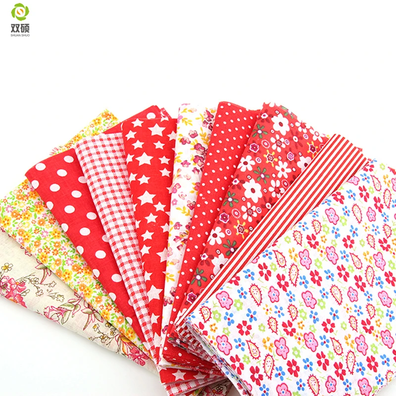 Shuanshuo Patchwork Хлопчатобумажная ткань Печать Цветочные серии Bundle для DIY Sewing Cloth Carfts