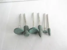 60pcs/10Sets Dental Lab Gravel Ceramic White Finishing Stone Bur Polisher 2.35mm GREEN