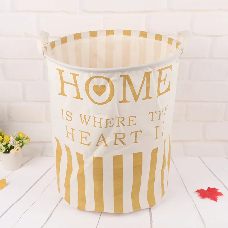 

Cartoon Canvas Laundry Basket Large Storage Bucket for Dirty Clothes Waterproof Folding Toys Sundries Organizer Storage Basket