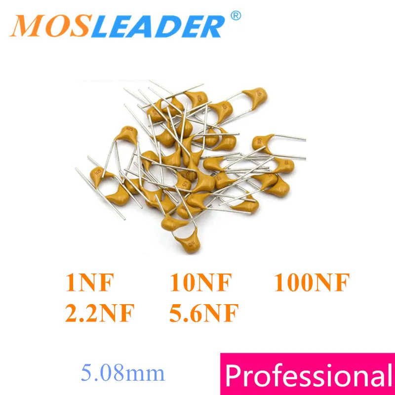 Mosleader 5 08 мм CT4 монолитный керамический конденсатор 1000 шт. 1NF 10NF 100NF 2.2NF 5.6NF 102K 103M 104K