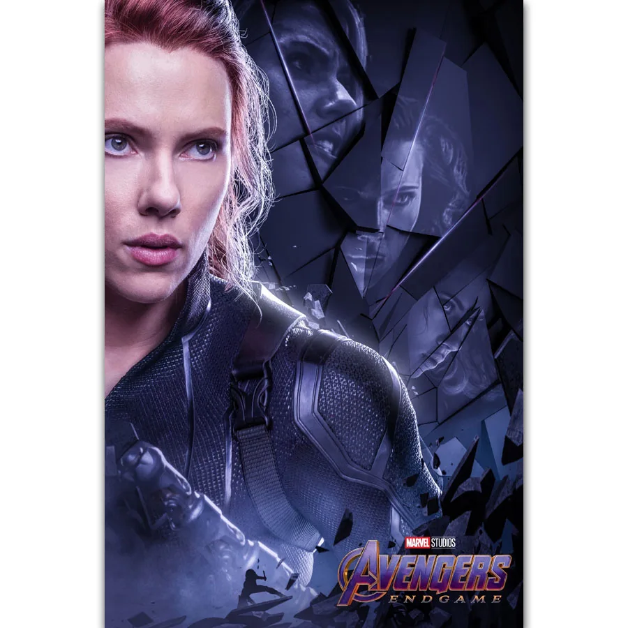 

Hot New Avengers EndGame Black Widow Marvel Movie Character Superhero Poster Art Print Canvas Wall Picture For Living Room Decor