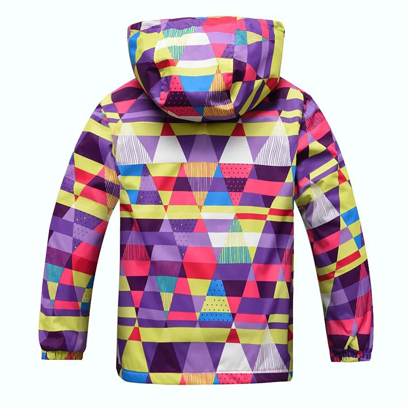 Jaquetas de Cor da Criança Impermeável ao ar Cabolsa com Capuz Meninas Outono Jaqueta Livre Roupas Infantis Esportes Casual lã Quente Outerwear 28 Jaquetas e casacos