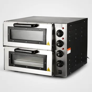 

Heating Up Quickly 3000 W Pizza Baking Oven Stainless Steel Double Deck