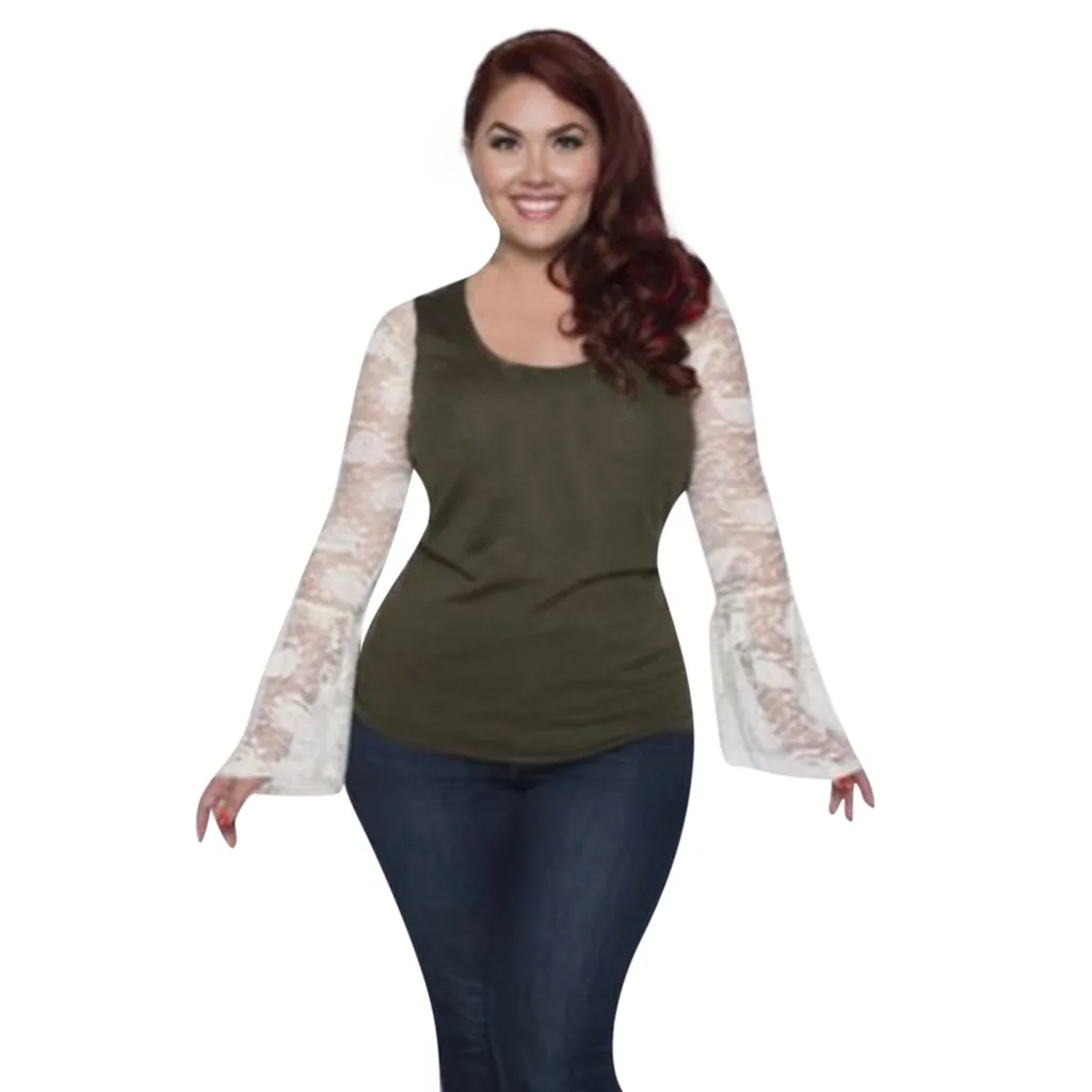 

Hot Women'S Blouse Top Female Tunic NEW Plus Size Seamless Arm Shaper Long Cropped Navel Lace Cardigan Hot Blusas 2019