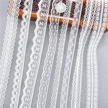 10 ярдов, 38 цветов, белая кружевная лента, тканая лента, французская африканская кружевная свадебная ткань, сделай сам, одежда/подарочная упаковка