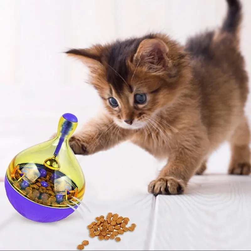 

Pet Dog Fun Bowl Feeder Cat Feeding Toys Pets Tumbler Leakage Food Ball Pet Training Exercise Fun Bowl Friendly Pets 2810