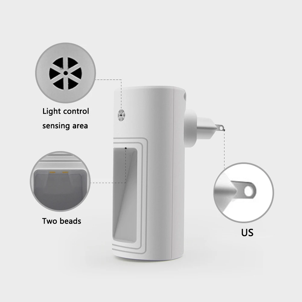 

Dropship 0.7W LED Night Lamp Light Control Energy Saving Plug-in Lamp for Bedroom Bathroom