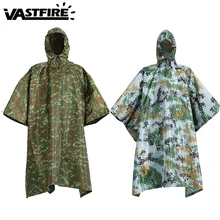 Многофункциональный военный водонепроницаемый Камуфляжный непромокаемый плащ Камуфляж для мужчин и женщин для охоты армейский с капюшоном Ripstop Дождевик Пончо