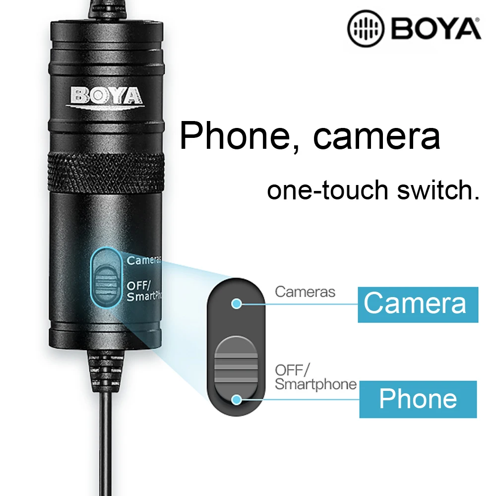 BOYA BY M1 M1DM петличный микрофон камера видеозаписывающее устройство для iPhone