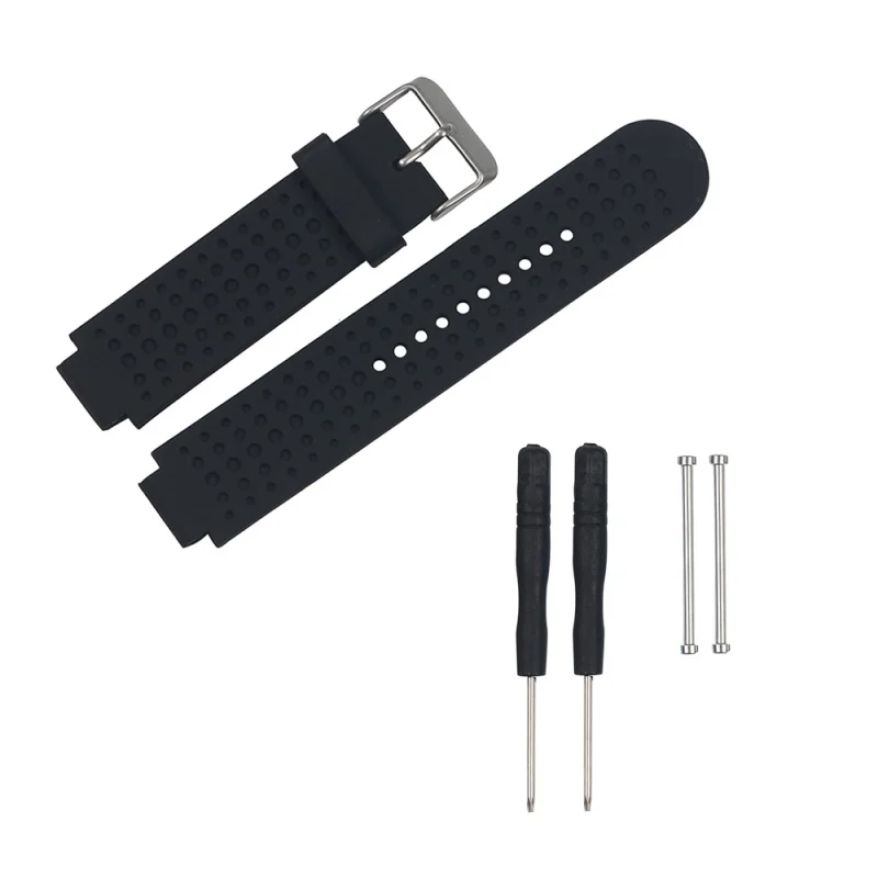

Silicone Watch Strap Replacement With Pins & Tools Smart Wrist Watch Accessory Band Strap for Garmin Forerunner 220/230/235/630
