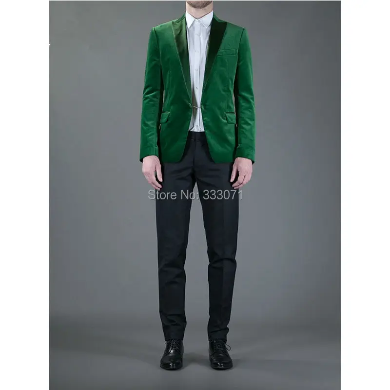 2016 Handsome Green Men Wedding Prom font b Suits b font font b Custom b font