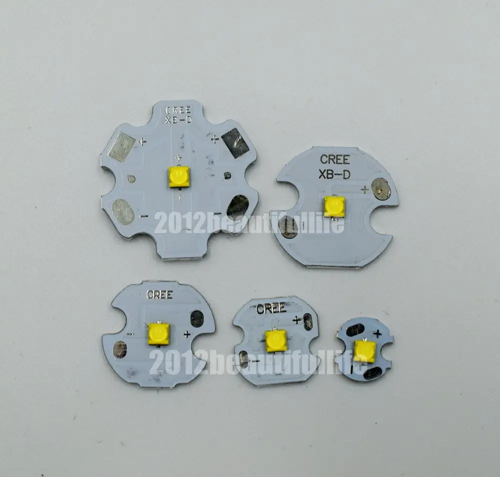 

100pcs original CREE XBD XB-D Cool White 6000-6500K High Power Led with 8mm 12mm 14mm 16mm 20mm aluminum Board