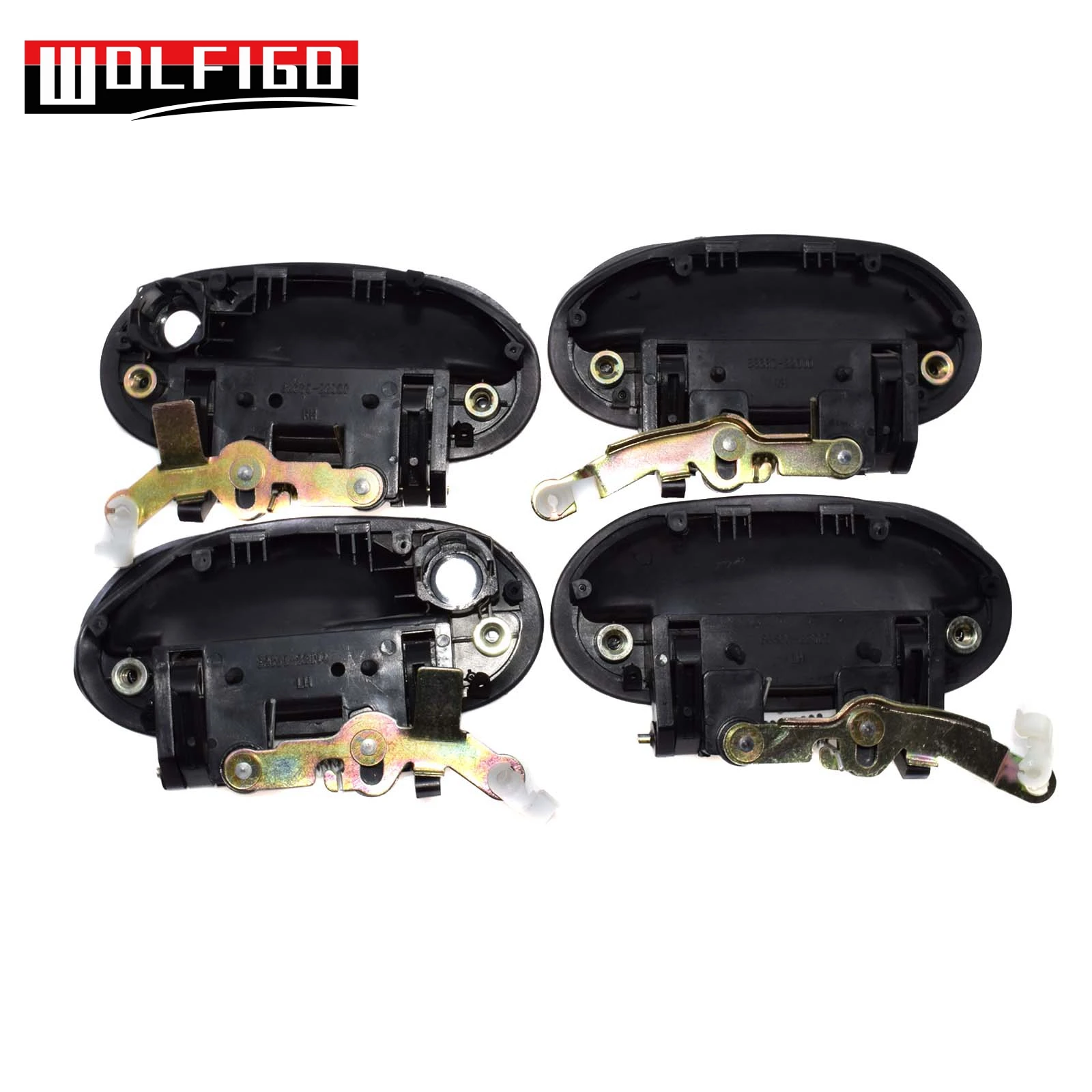 WOLFIGO новый черный снаружи и внутри набор ручек двери 8 для Hyundai Accent 1995 82660 22000 82650 83660