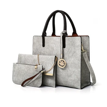 

Dropshopping 3 PCS Purses and Handbags High Quality Women Leather Handbags Simple Designer Large Tote Bags Shoulder Bags