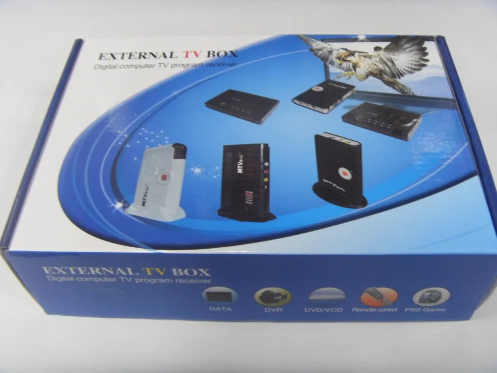 ЖК ТВ коробка Компьютер ТВ Программы тюнер приемник ключ аналоговый ТВ-тюнер коробка/CRT монитор AV к VGA