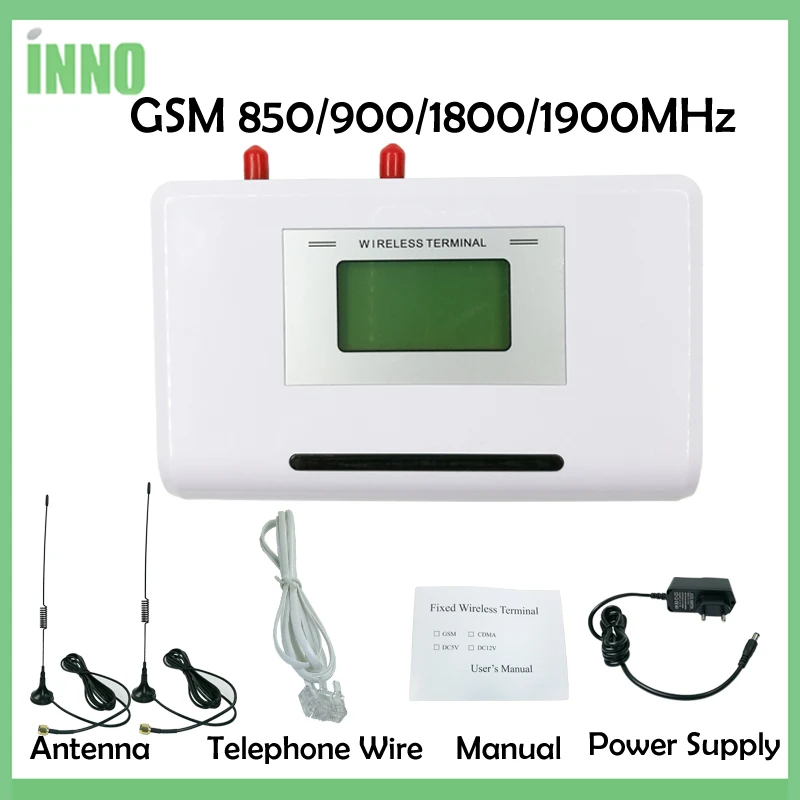 Фиксированный Беспроводной Терминал GSM 850/900/1900 MHz, GSM Dialer 2 SIMs, двойной режим ожидания, поддержка системы сигнализации, PABX