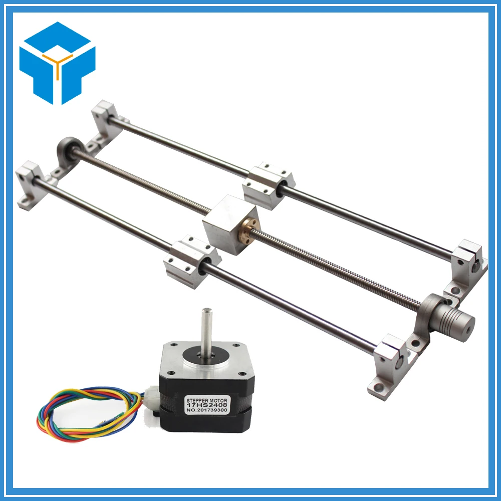 

8*300mm 3D Printer guide rail sets T8 Lead screw length 300mm + linear shaft +KP08 SK8 SC8UU+ nut housing +coupling + step motor