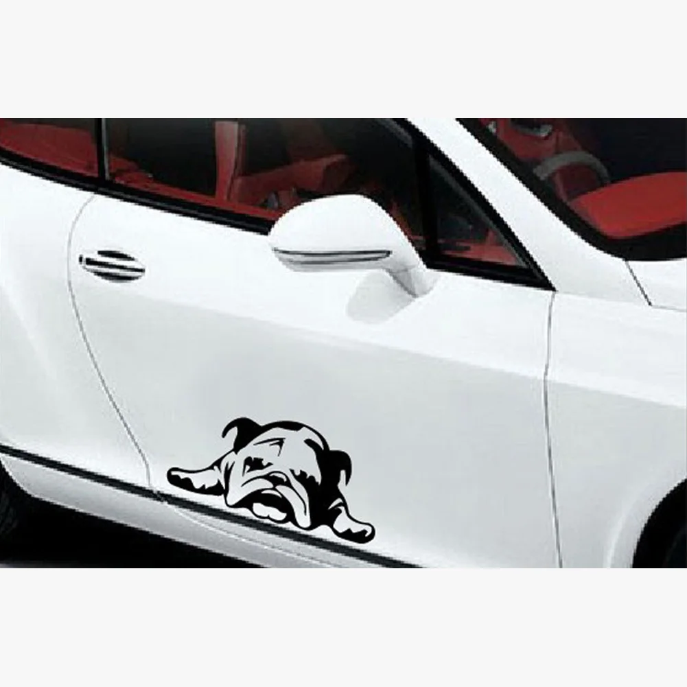 

Car Styling Decoration Auto Motorcycle Waterproof English Bulldog Tired Puppy Dog Reflective Personality Decal Vinyl Stickers