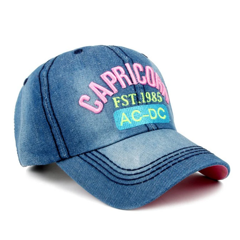 Повседневное Бейсбол Кепки s Для мужчин женщин Snapback Письмо деним Спорт на