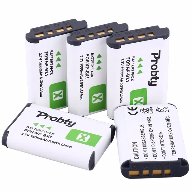 5pcs 1600mAh NP BX1 BX1 Camera Batteries Battery AKKU pack For Sony DSC