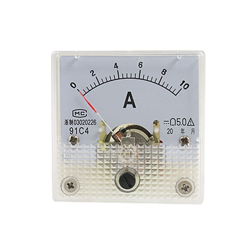 

Square Sheet Metal 91C4 Mounting Ammeter 10A DC Current Meter