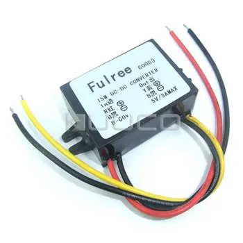 

15W Car Adapter DC 8~55V to 5V 3A Buck Power Supply Module/Power Converter DC 5V Voltage Regulator/Driver Module