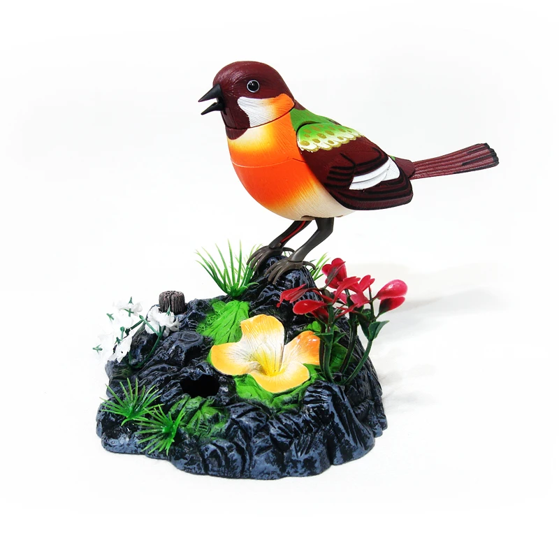 batteries operated toy about 14x13 cm Electric Chirp bird,.birthday