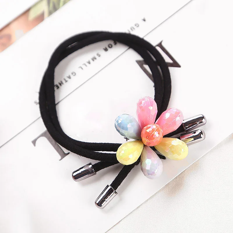 

Women Hair Accessories Pearls Beads Headbands Ponytail Holder Girls Scrunchies Vintage Elastic Hair Bands Rubber Rope Headdress