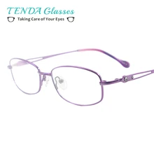 Средние металлические женские очки, полная оправа, красочные очки, оправа для мультифокальных линз по рецепту