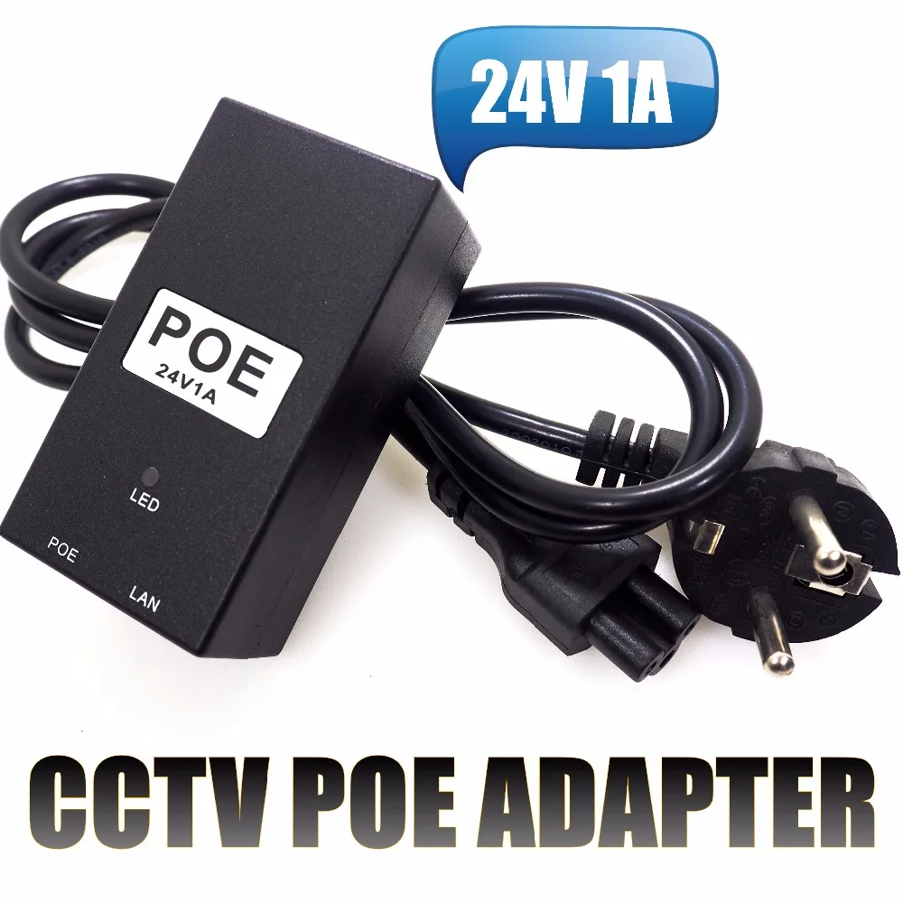 CCTV безопасности 24V1A 15,4 Вт POE адаптер рабочего POE инжектор Ethernet мощность для POE IP камера телефон PoE питание ЕС Plug