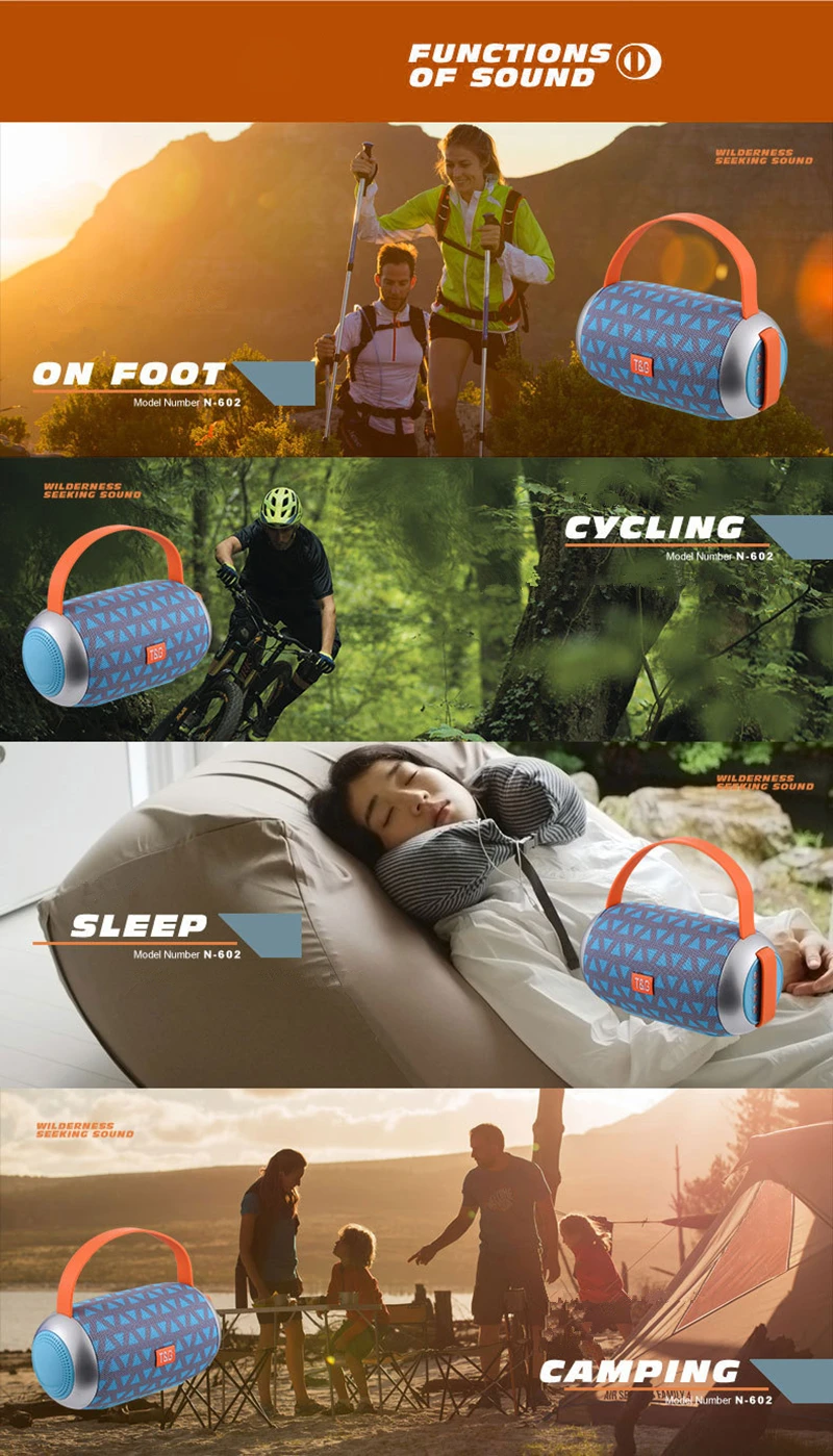 YINEW Portable Wireless Bluetooth Speaker fm raido coulumn waterproof stereo Bass subwoofer pc tf usb aux sound box mp3 music boombox (7)