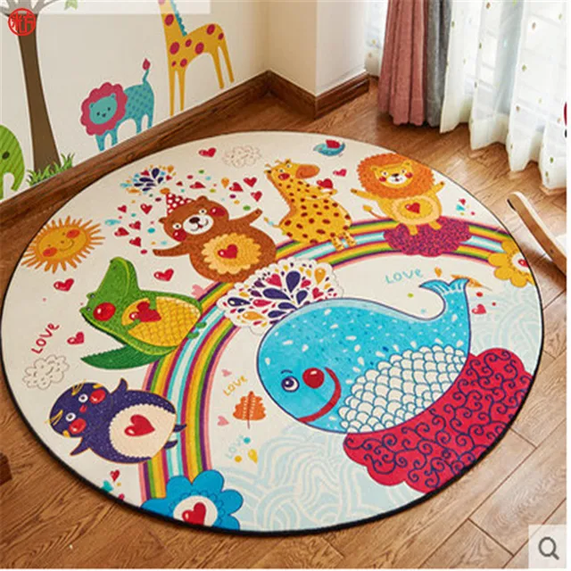 home decor kids bedroom colorful animal rug cartoon carpet cat deer children round play mat tapis - Kids Bedroom Mats home decor kids bedroom colorful animal rug cartoon carpet cat deer children round play mat tapis - Kids Bedroom Mats