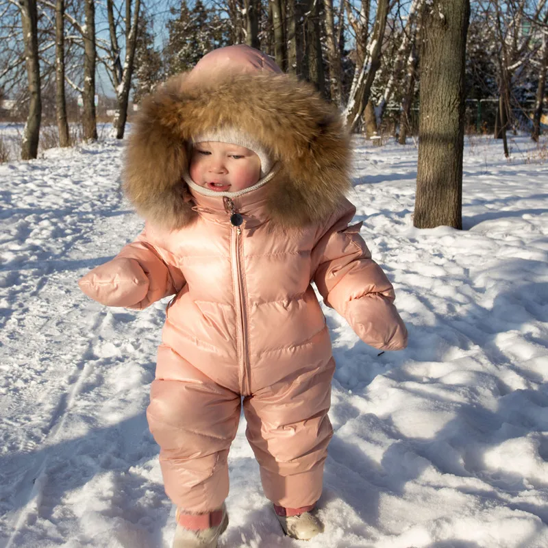 מוצר - Children Newborn Winter Rompers Goose Down Jumpsuit ...