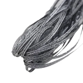 

(40 meters/lot) 1/8'' (3mm) Black Metallic Glitter Ribbon Colorful gift package ribbons wholesale