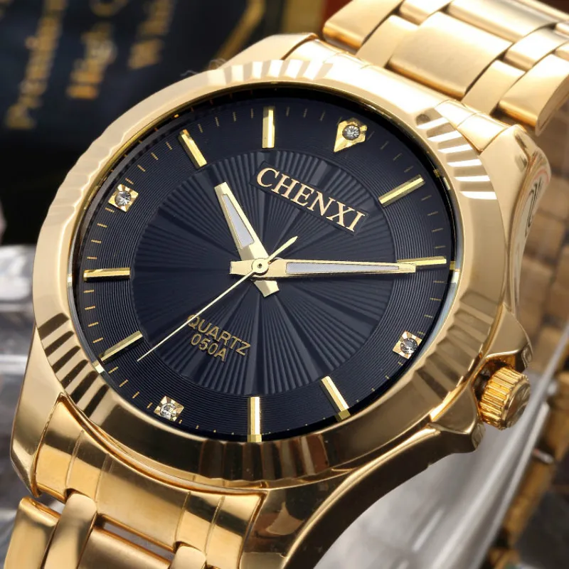 Prix pour Chenxi complet montre en or Mens montres Top marque de luxe étanche Quartz - montre acier montres pour hommes relojes hombre 2016 Prix pour Chenxi complet montre en or Mens montres Top marque de luxe étanche Quartz - montre acier montres pour hommes relojes hombre 2016