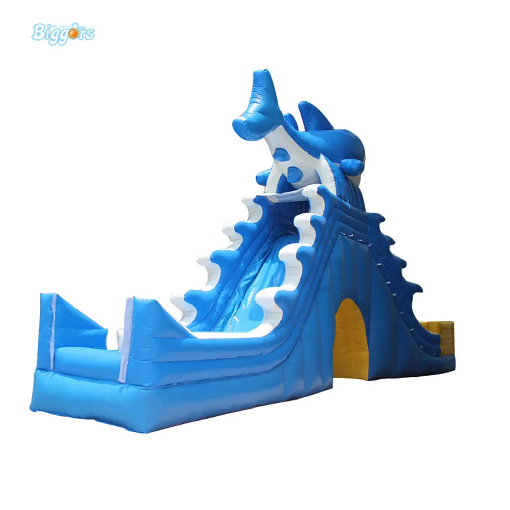 

Commercial Inflatable Shark Theme Water Slides With Blower For Outdoor Activity