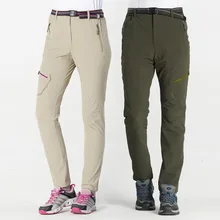 Открытые летние эластичные быстросохнущая Пеший Туризм брюки Для мужчин Для женщин Softshell Mountain Трекинговые Брюки Спортивная Отдых Pantalon Hombre