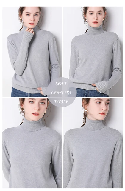 2019 Autumn Winter sweater women turtleneck cashmere sweater knitted pullover women sweter fashion sweaters new Plus Size tops 53 详情_43