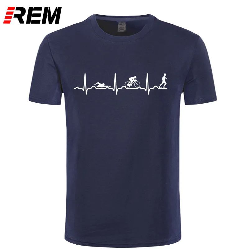 REM, летняя модная мужская футболка, Триатлон, сердцебиение, любовь, футболка, короткий рукав, хлопковая футболка, топы, тройник, футболки