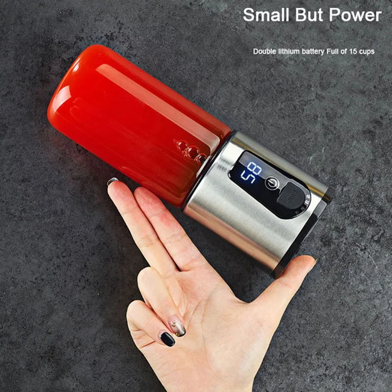  Mini USB Rechargeable Fruit Juicer Machine Cup Personal Blender Mixer Smoothie Maker Household Port