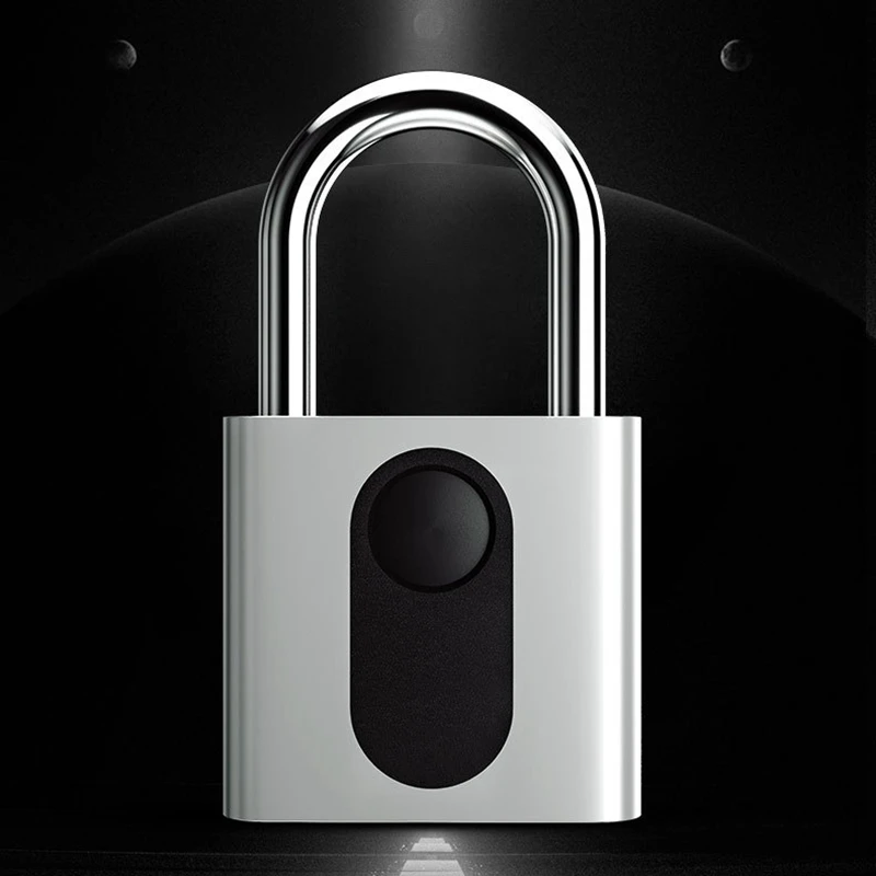 Keyless Smart USB Rechargeable Door Lock Fingerprint Padlock Quick Unlock 6