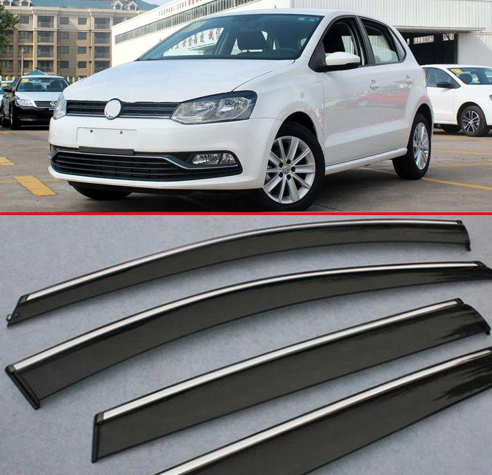 Для VW Volkswagen POLO 2011 2012 2013 2014 оконная шторка козырек от дождя/солнца вентиляционное