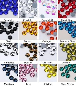 

Hot sale Hotfix Crystal Rhinestone Mix 5 size SS6/10/16/20/30 2400pcs/bag 16 colors Optional free shipping