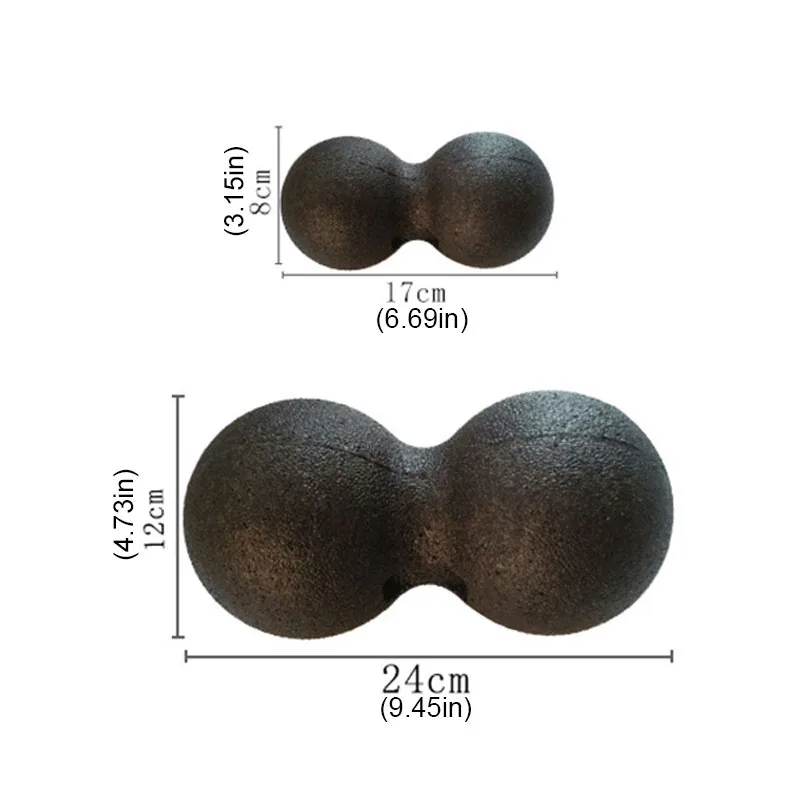 Double Lacrosse Massage Balls Yoga Peanut Ball Body Building Fitness Gym Home Massager Roller Pilates Exercise Release Muscle (1)