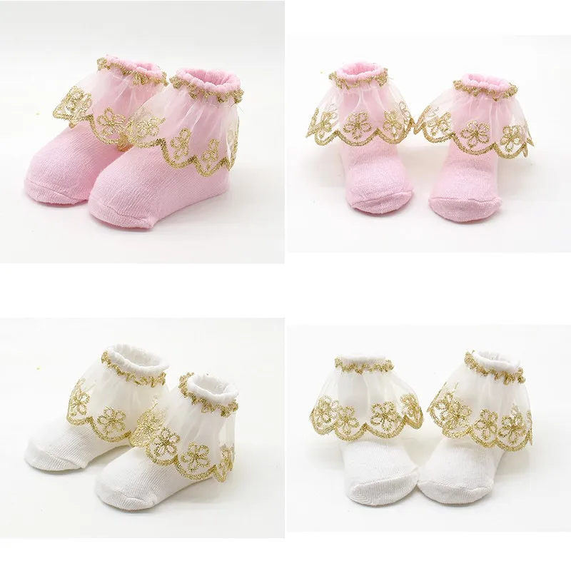 

High Quality Newborn Infant Baby Girls Soft Socks Cute Phnom Penh Net Yarn Bowknot Kids Princess Socks 0-1Y M8