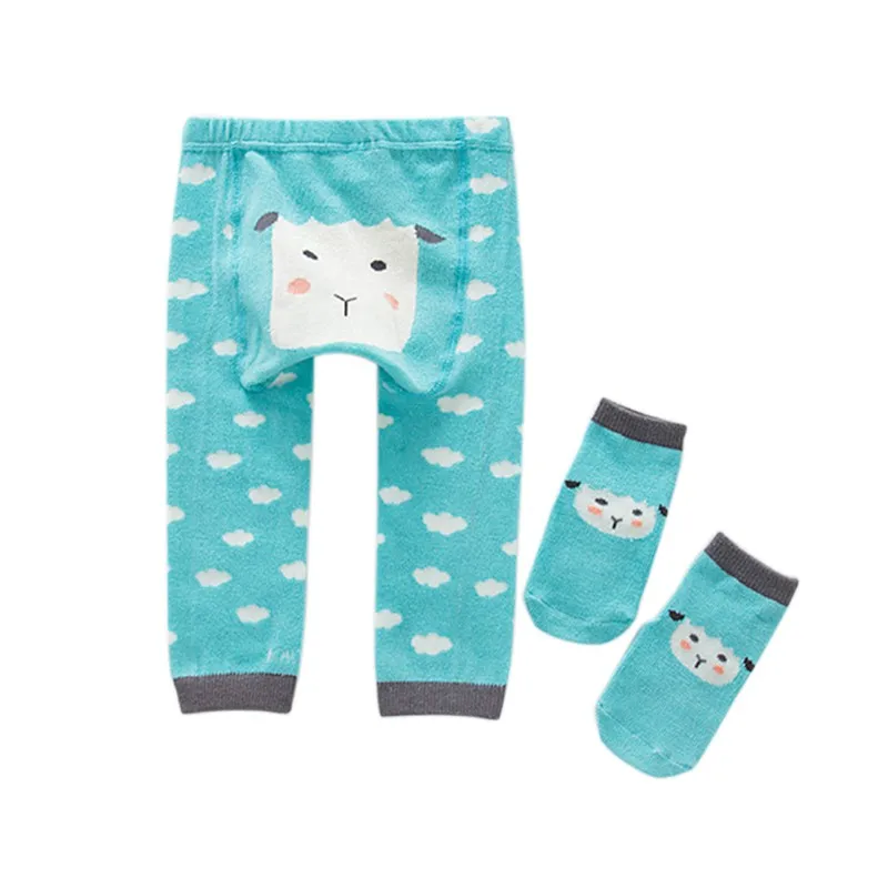 Комплект из 2 предметов для маленьких мальчиков и девочек; сезон осень-зима; Леггинсы теплые хлопковые штаны; 6 цветов