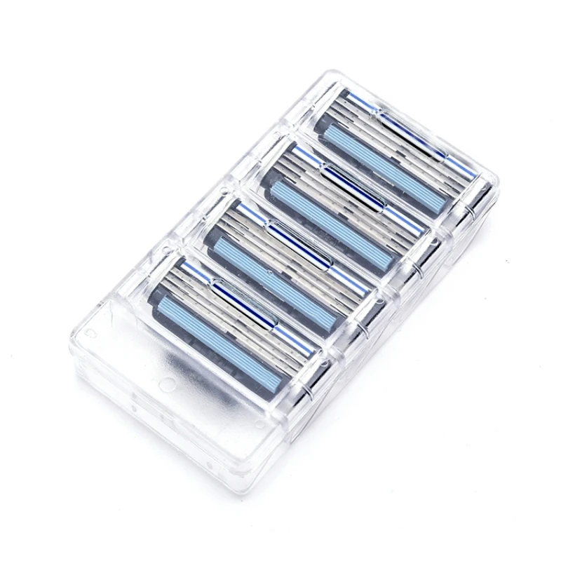 

Turbo! 4pcs/lot High quality Razor Blades,Compatible for Gillettee Mache 3 Machine Shaving Razor Blade for Men Face Care