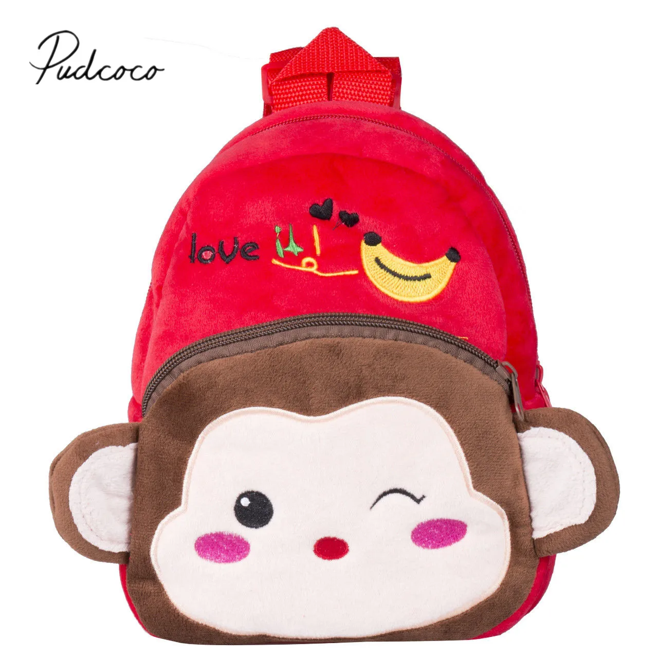 

2019 Baby Accessories Causal Toddler Kids Children Boys Girl Cartoon Backpack Schoolbag Monkey Print Shoulder Bag