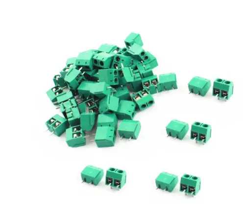 

20PCS KF301-2P 2 Pin Plug-in Screw Terminal Block Connector 5.08mm Green